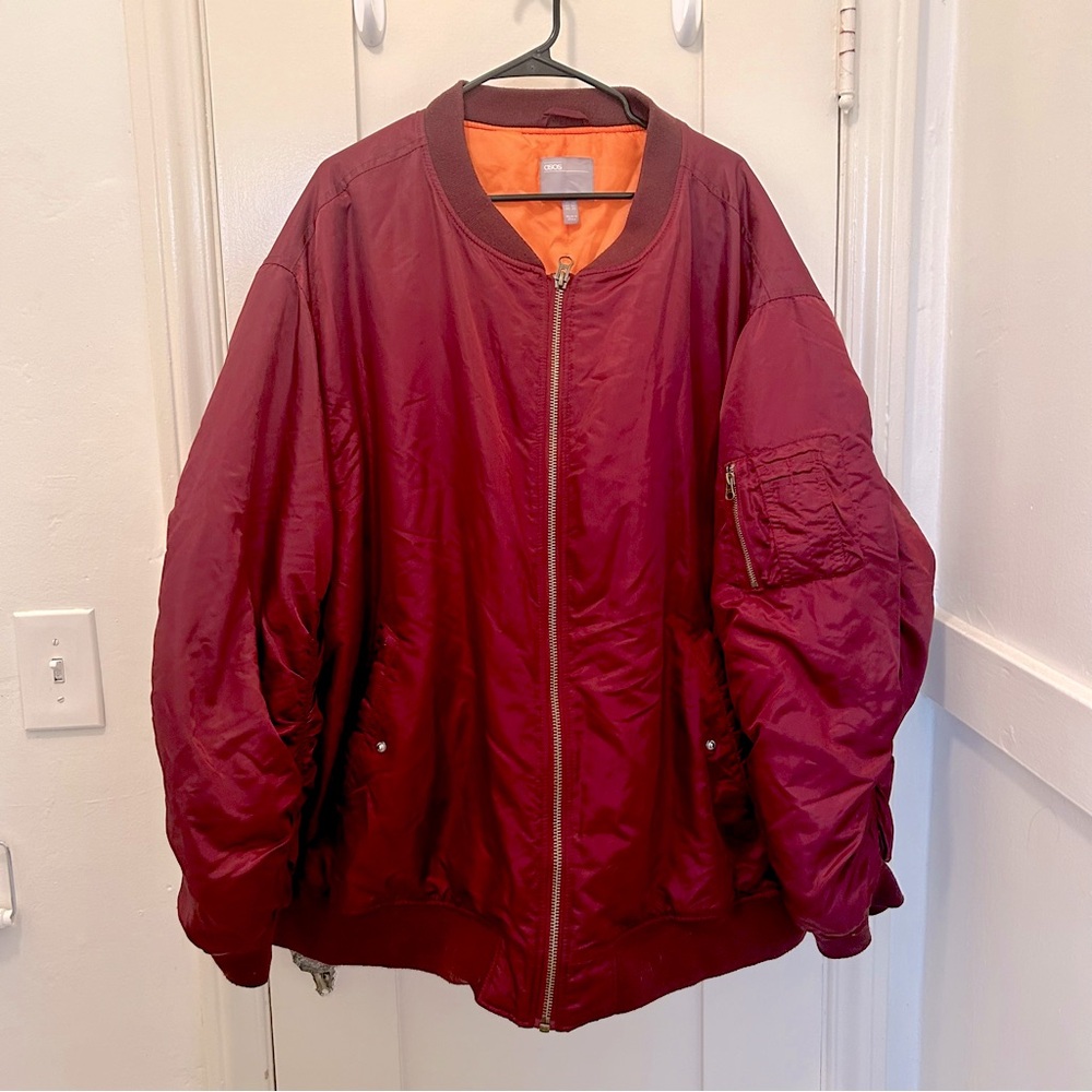 ASOS Oversized Plus Maroon Winter Jacket